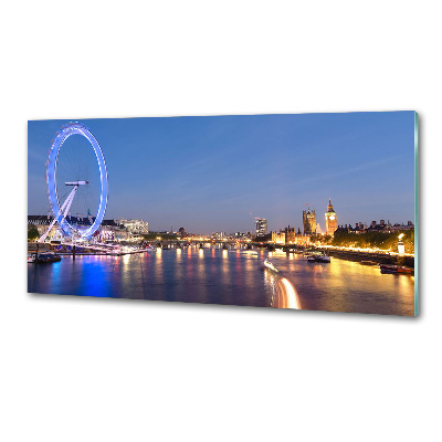 Pannello retrocucina con stampa del London Eye in stile cittadino