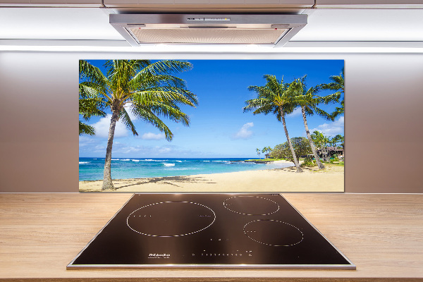 Pannello retrocucina con motivo spiaggia tropicale