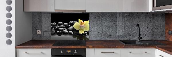 Pannello retrocucina con motivo orchidea