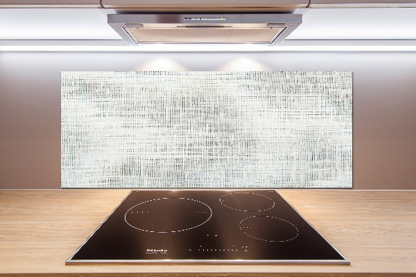 Pannello paraschizzi cucina in tela di lino bianca