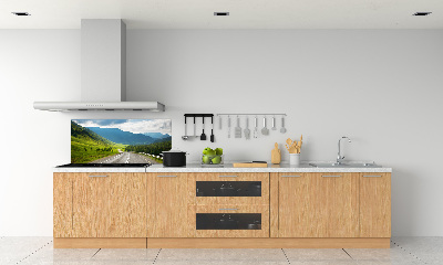 Rivestimento parete cucina con motivo Strada di montagna