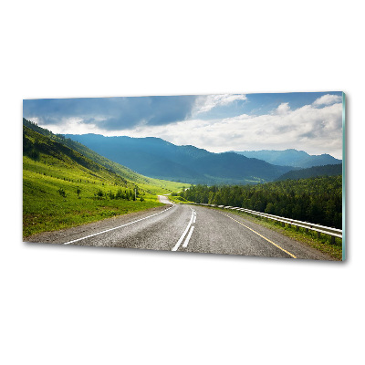 Rivestimento parete cucina con motivo Strada di montagna