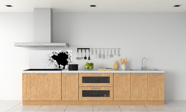 Rivestimento parete cucina con fori per il fissaggio a muro