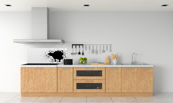 Rivestimento parete cucina con fori per il fissaggio a muro