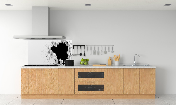 Rivestimento parete cucina con fori per il fissaggio a muro