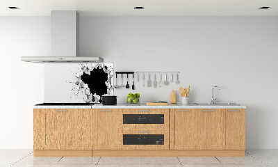 Rivestimento parete cucina con fori per il fissaggio a muro