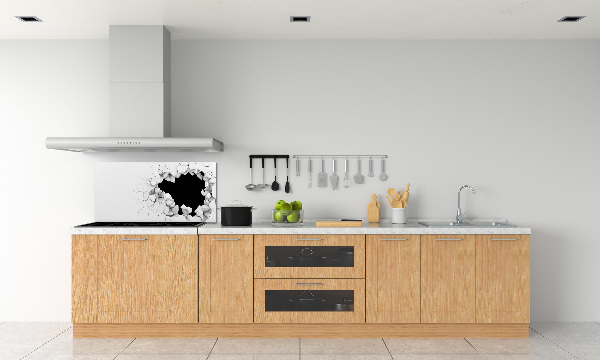 Rivestimento parete cucina con fori per il fissaggio a muro