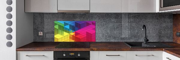 Rivestimento parete cucina con motivo geometrico come sfondo