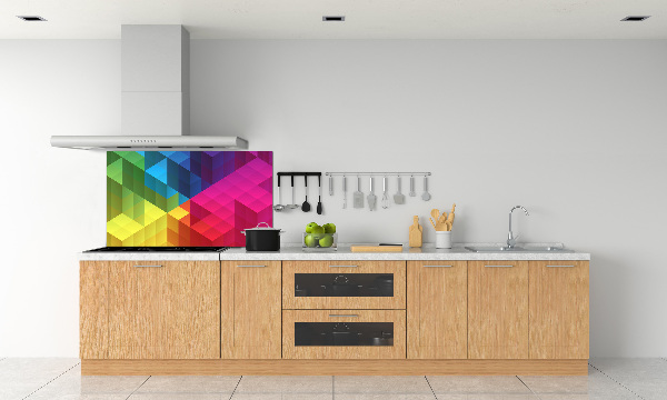 Rivestimento parete cucina con motivo geometrico come sfondo