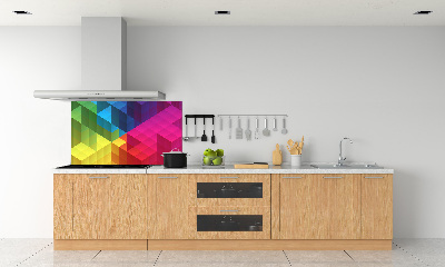 Rivestimento parete cucina con motivo geometrico come sfondo