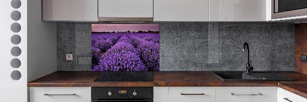 Pannello retrocucina con motivo a campo di lavanda
