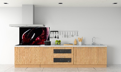 Pannello retrocucina con motivo colore vino rosso