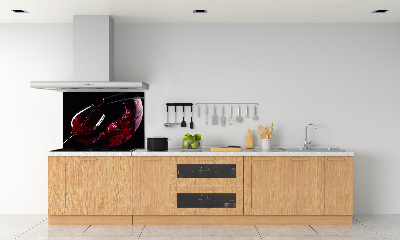 Pannello retrocucina con motivo colore vino rosso