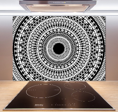 Pannello paraschizzi cucina con ornamenti circolari