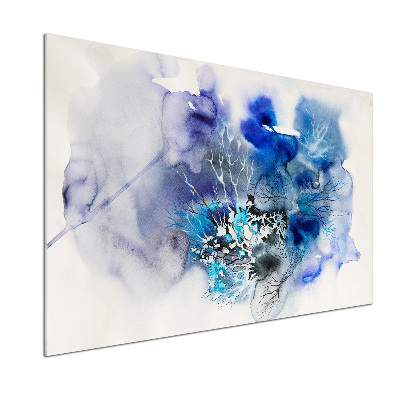 Rivestimento parete cucina con motivo di fiori astratti