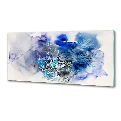 Rivestimento parete cucina con motivo di fiori astratti