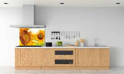 Pannello paraschizzi cucina con motivo di girasoli