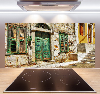 Pannello paraschizzi cucina con motivo Strade Greche