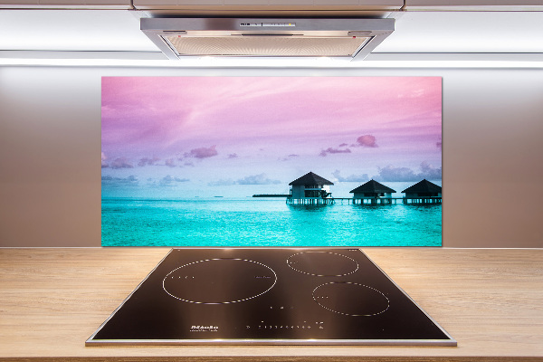 Rivestimento parete cucina stile bungalow sull'acqua