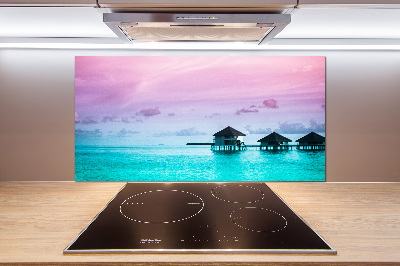 Rivestimento parete cucina stile bungalow sull'acqua