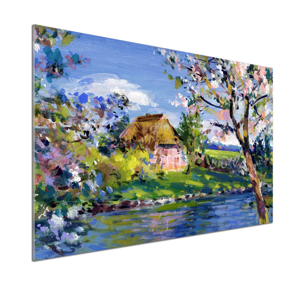 Rivestimento parete cucina con stampa Paesaggio primaverile