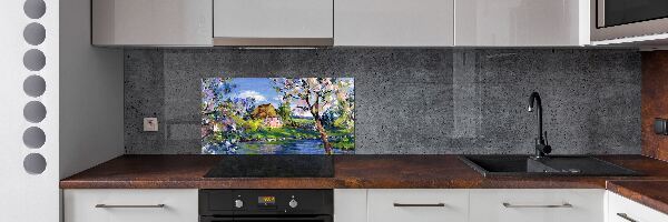 Rivestimento parete cucina con stampa Paesaggio primaverile
