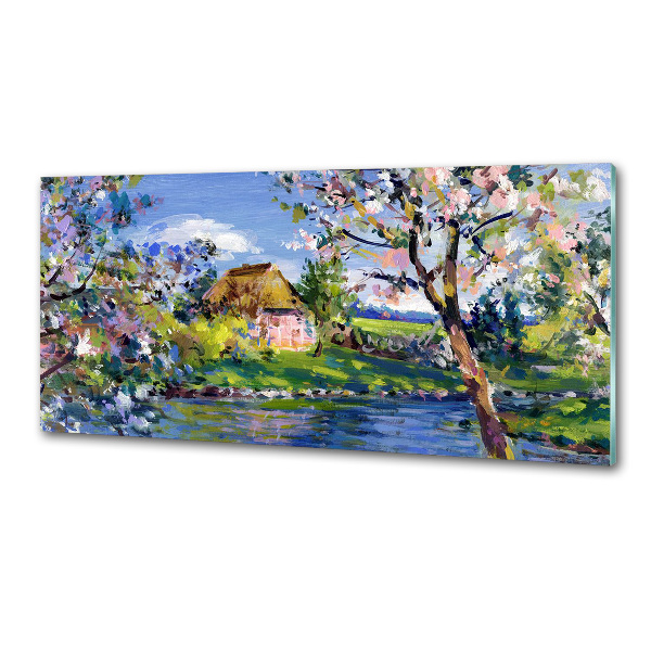 Rivestimento parete cucina con stampa Paesaggio primaverile