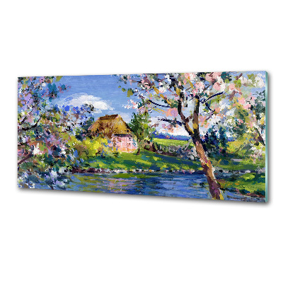 Rivestimento parete cucina con stampa Paesaggio primaverile