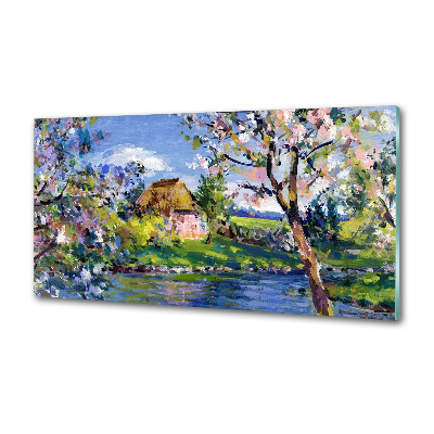 Rivestimento parete cucina con stampa Paesaggio primaverile