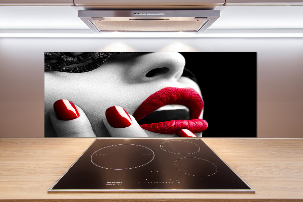 Pannello retrocucina con motivo a maschera di pizzo