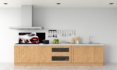 Pannello retrocucina con motivo a maschera di pizzo