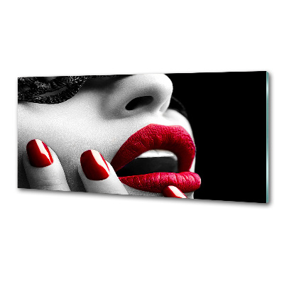 Pannello retrocucina con motivo a maschera di pizzo