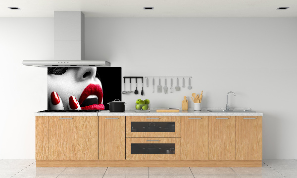 Pannello retrocucina con motivo a maschera di pizzo