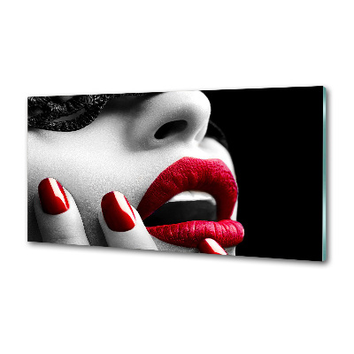 Pannello retrocucina con motivo a maschera di pizzo