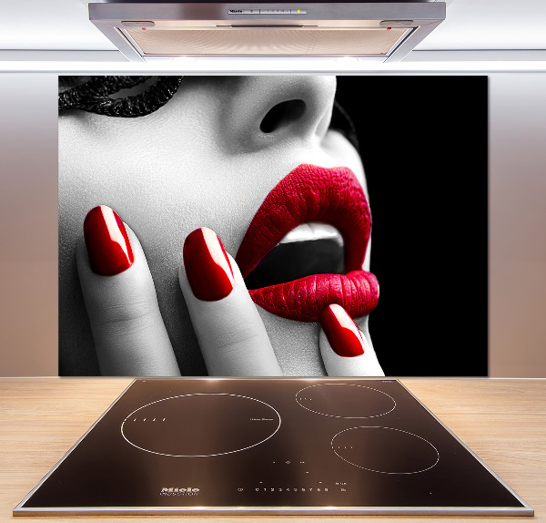 Pannello retrocucina con motivo a maschera di pizzo