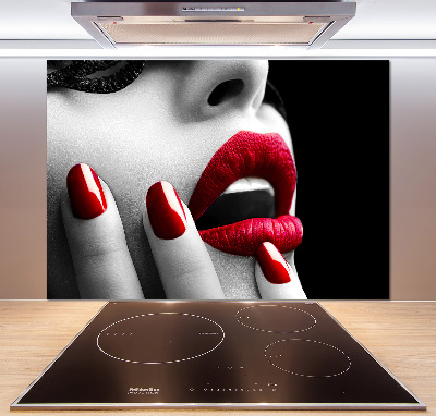 Pannello retrocucina con motivo a maschera di pizzo