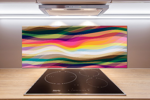 Pannello retrocucina con motivo a onde astratte