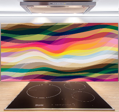 Pannello retrocucina con motivo a onde astratte