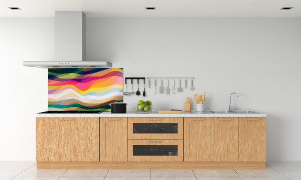 Pannello retrocucina con motivo a onde astratte