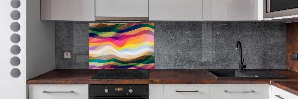 Pannello retrocucina con motivo a onde astratte
