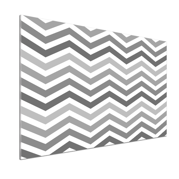 Rivestimento parete cucina con motivo a zigzag grigio