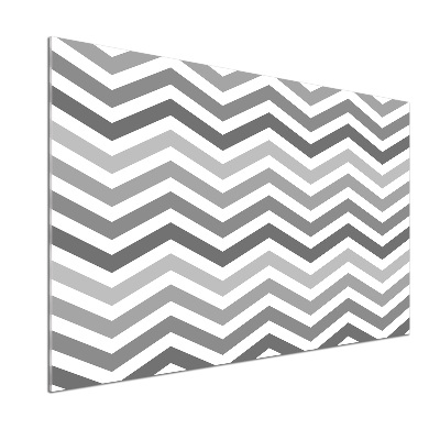 Rivestimento parete cucina con motivo a zigzag grigio