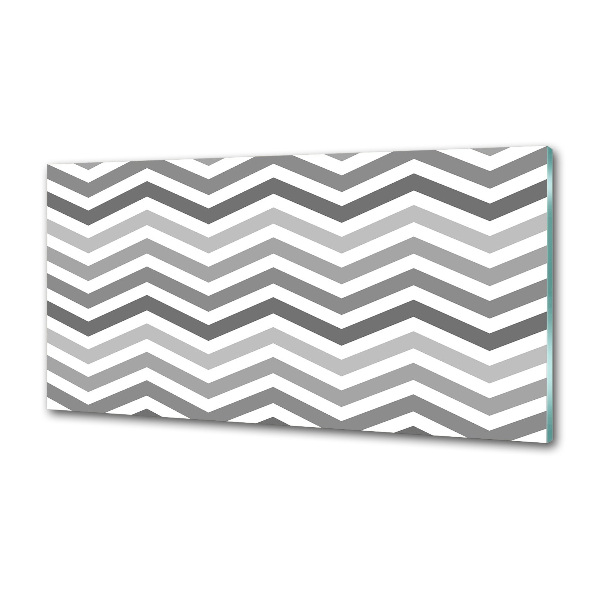 Rivestimento parete cucina con motivo a zigzag grigio