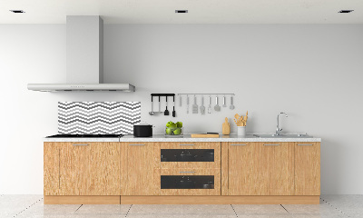 Rivestimento parete cucina con motivo a zigzag grigio