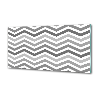 Rivestimento parete cucina con motivo a zigzag grigio