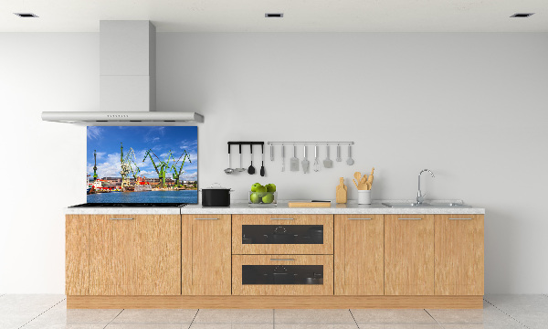 Pannello retrocucina con stampa del cantiere navale di Danzica