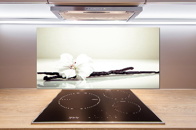 Rivestimento parete cucina con motivo baccello di vaniglia