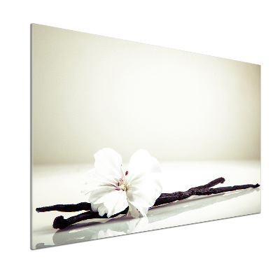 Rivestimento parete cucina con motivo baccello di vaniglia