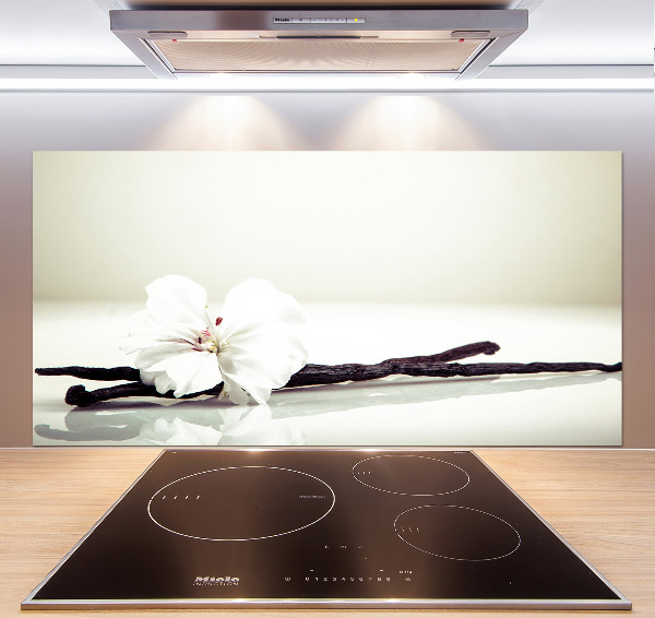 Rivestimento parete cucina con motivo baccello di vaniglia