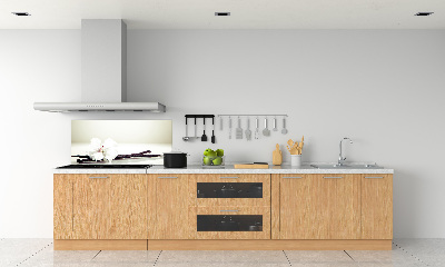 Rivestimento parete cucina con motivo baccello di vaniglia